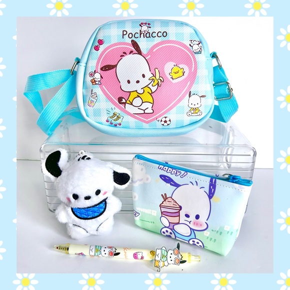 Sanrio Handbags - 💙(POCH306) Pochacco Adorable 4-Piece Purse Bundle!